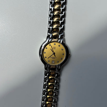 Givenchy 1990s Round Dial Two Tone Watch