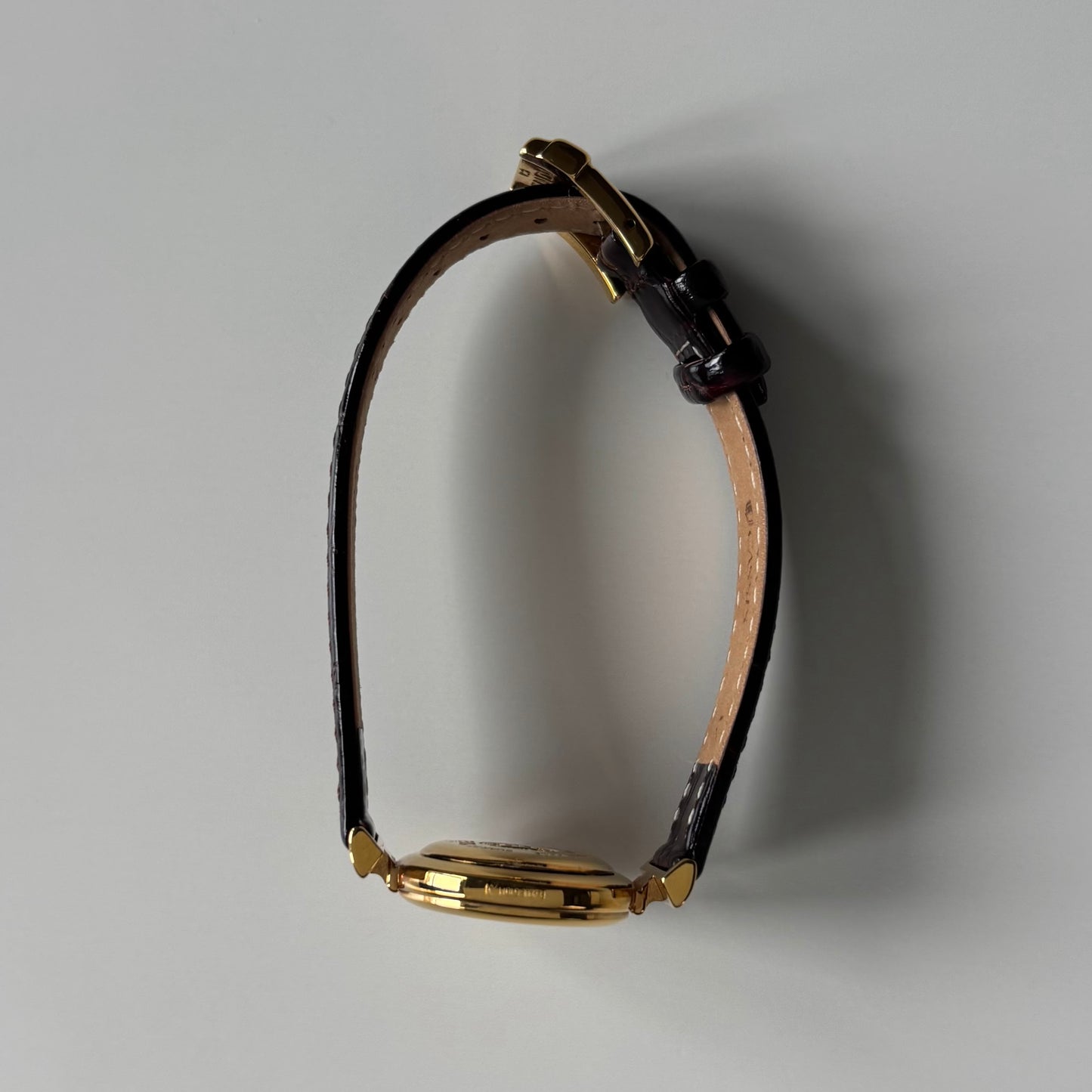 Fendi 1990s Seashell Dial Gold Plated Watch