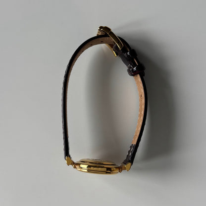 Fendi 1990s Seashell Dial Gold Plated Watch