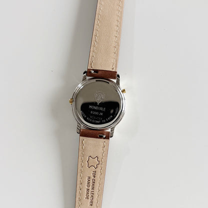 Gucci 1990s Date Round Dial Two Tone Watch (Large)