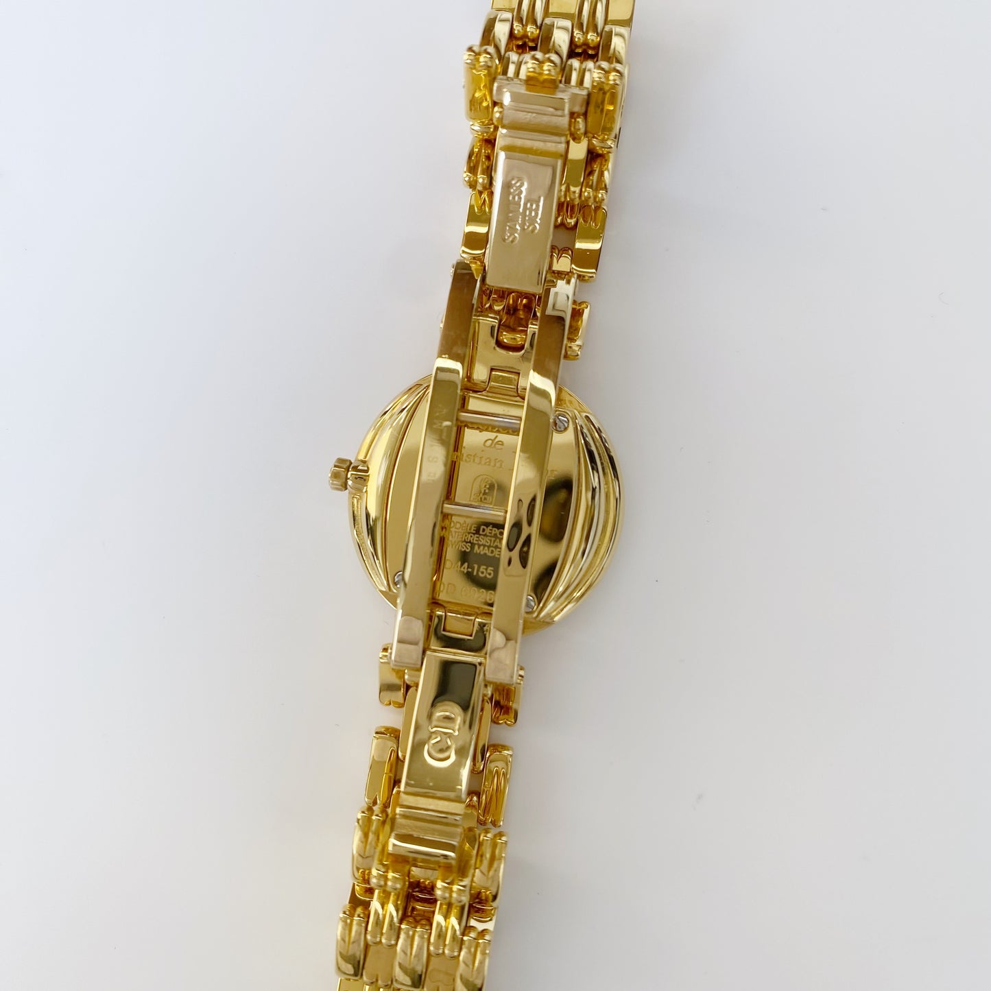 Dior 1990s Bagheera Gold Plated Round Watch