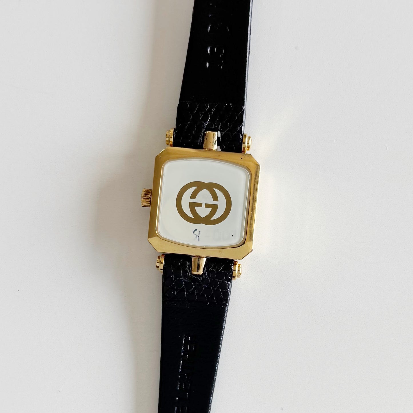Gucci 1980s Square Dial Gold Plated Watch