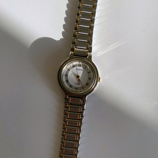 Alba Urban Vintage 2 Tone Silver Round Watch