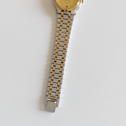 Gucci 1990s Date Round Dial Two Tone Watch