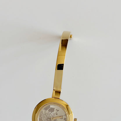 Gucci Early 2000s Gold Plated Bangle Watch