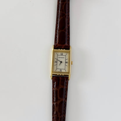 Yves Saint Laurent 1990s Tank Gold Plated Watch