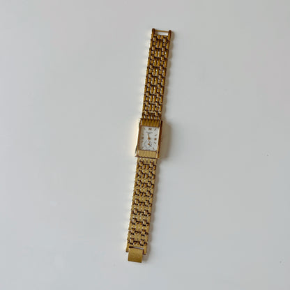 Dior 1990s Sub second Tank Gold Plated Watch