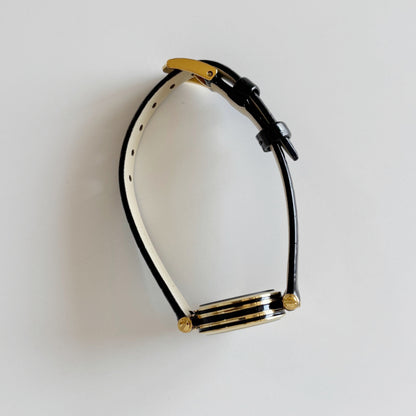 Gucci 1990s Round Dial Gold Plated Watch