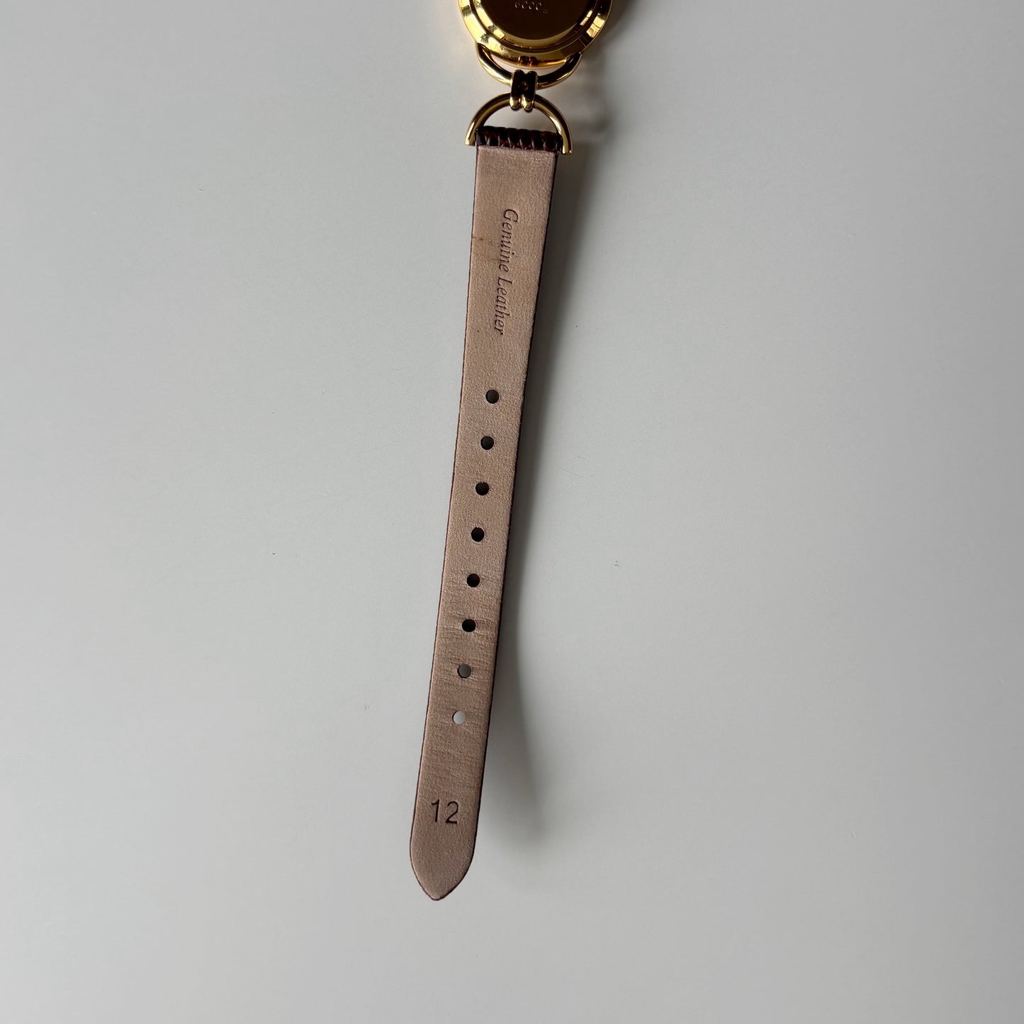 Gucci 1980s Cream Dial Gold Plated Horsebit Watch