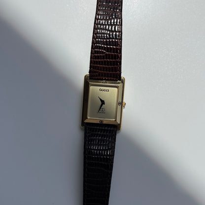 Gucci 1980s Tank Gold Plated Watch (Large)