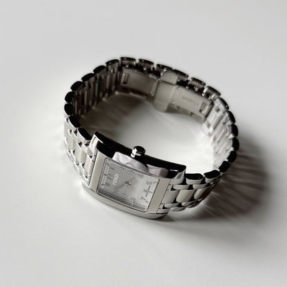 Fendi 1990s Tank Stainless Steel Watch