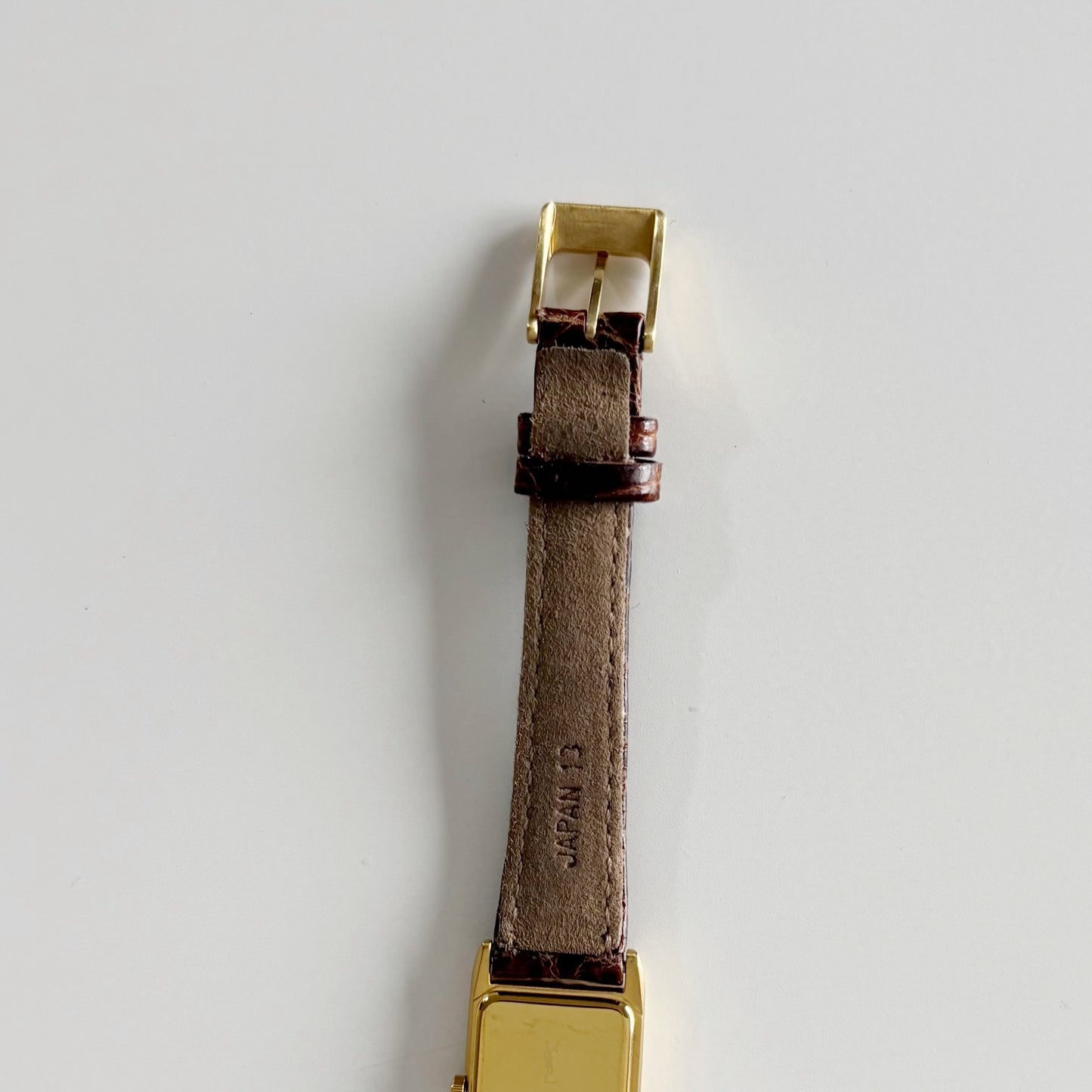 Yves Saint Laurent 1990s Tank Gold Plated Watch