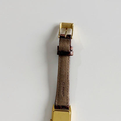Yves Saint Laurent 1990s Tank Gold Plated Watch