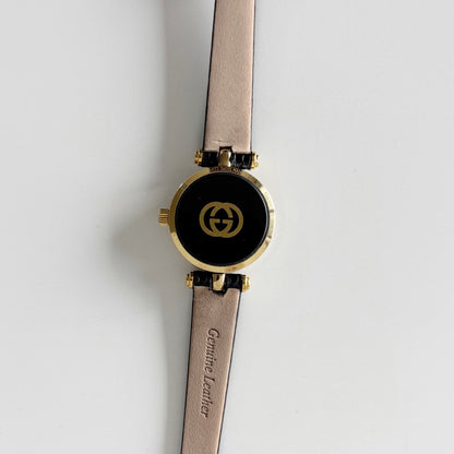 Gucci 1990s Round Dial Gold Plated Watch