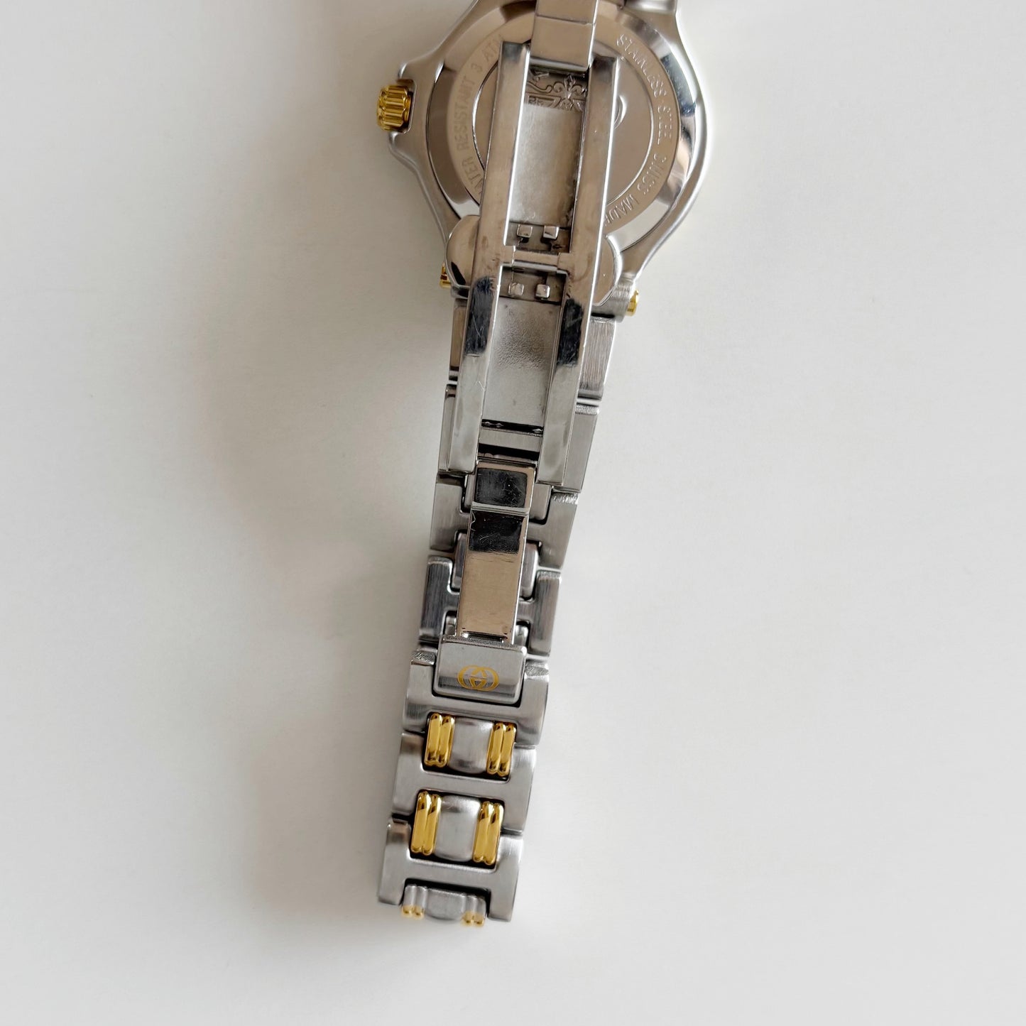 Gucci 1990s Date Round Dial Two Tone Watch