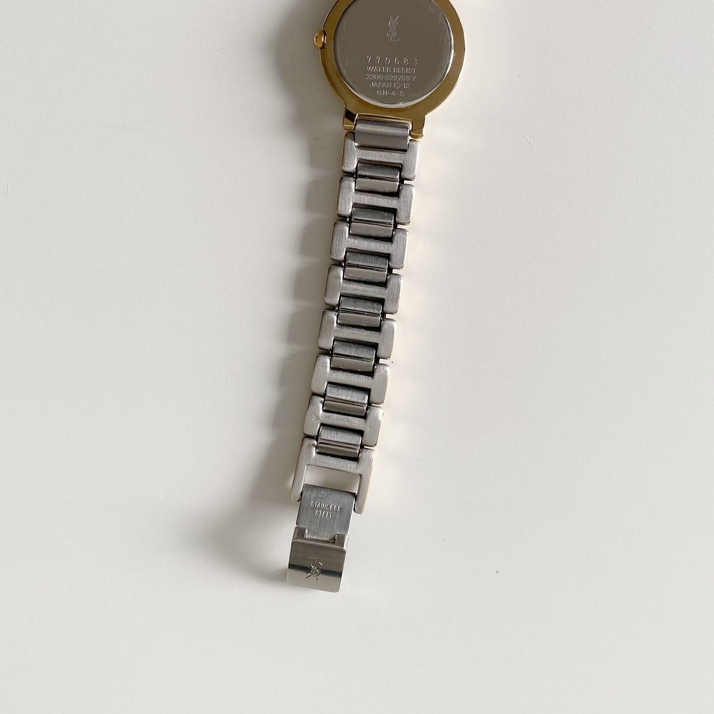 Yves Saint Laurent Round Dial Two Tone Watch