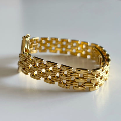 Dior 1990s Round Gold Dial Gold Plated Watch