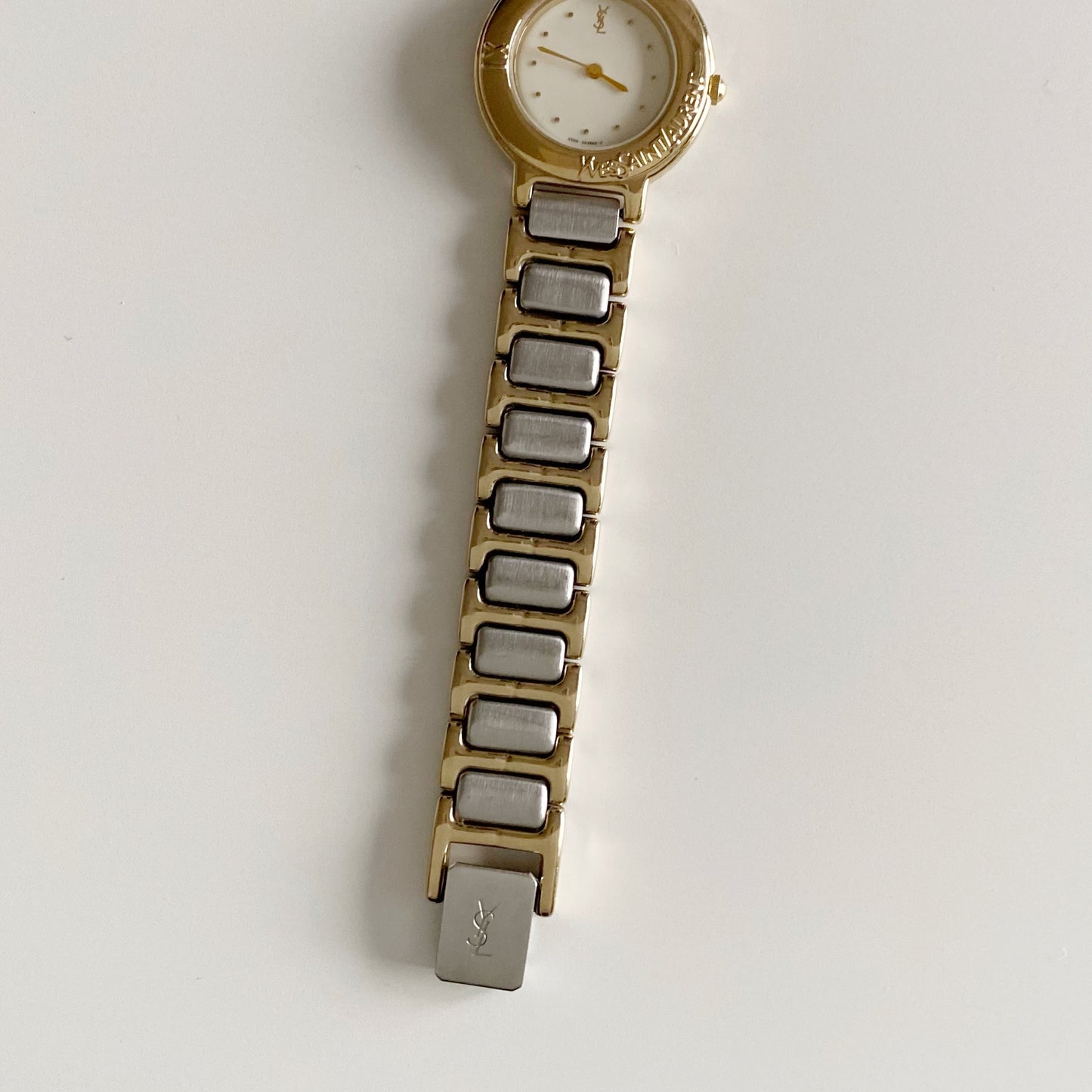 Yves Saint Laurent 1990s Two Tone Watch