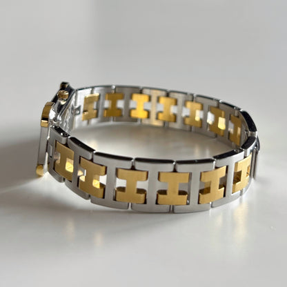 Hermes 1990s Croisier Two Tone Watch