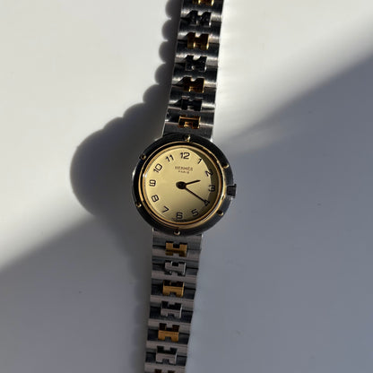 Hermes 1990s Olympia Two Tone Watch