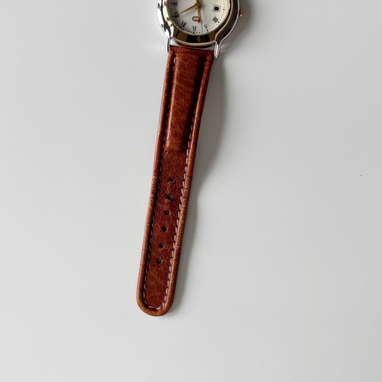 Gucci 1990s Mondiale Round Dial Date Two Tone Watch