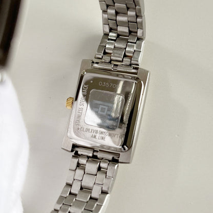 Givenchy 1990s Tank Two Tone Watch
