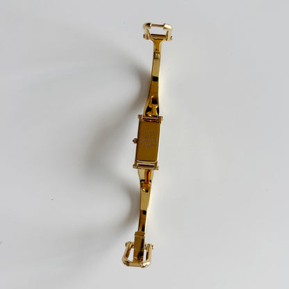 Gucci 1990s Seashell Dial Gold Plated Bangle Watch