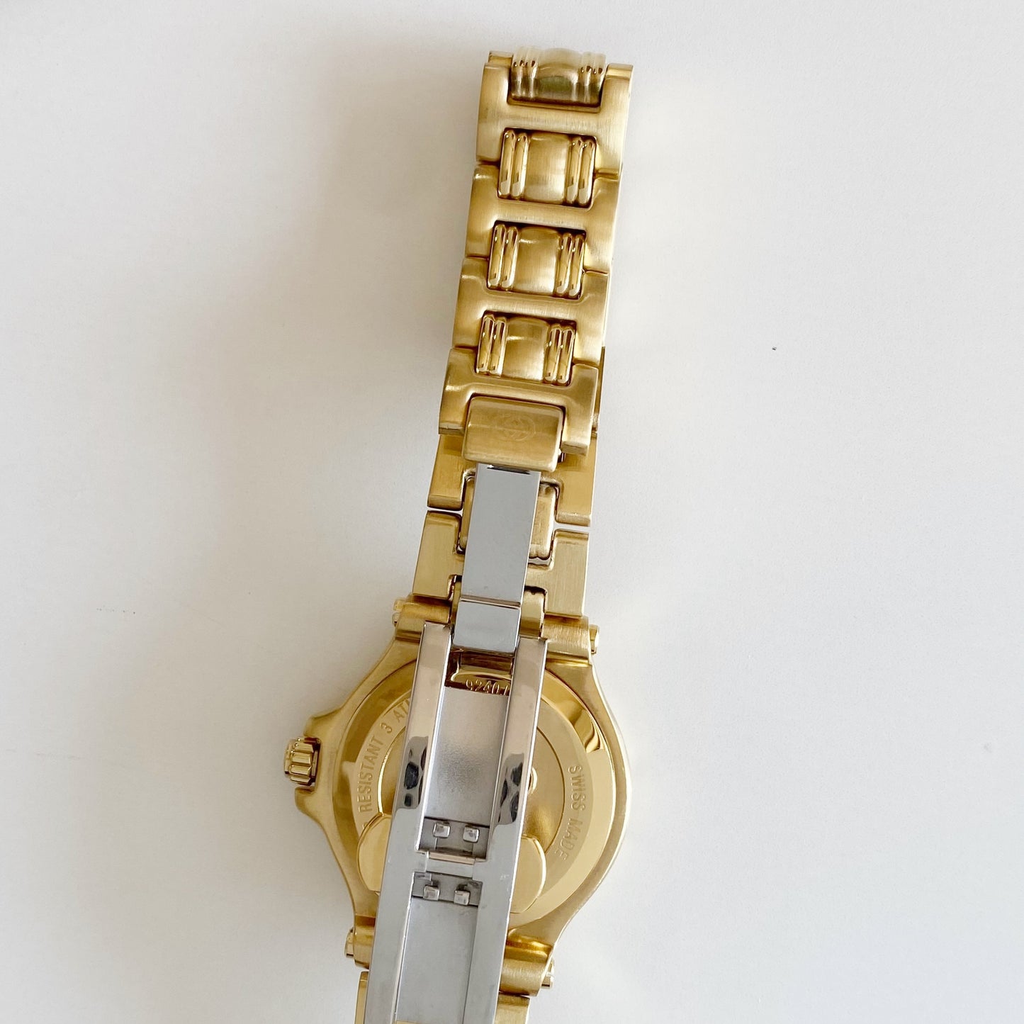Gucci 1990s Date Gold Plated Watch