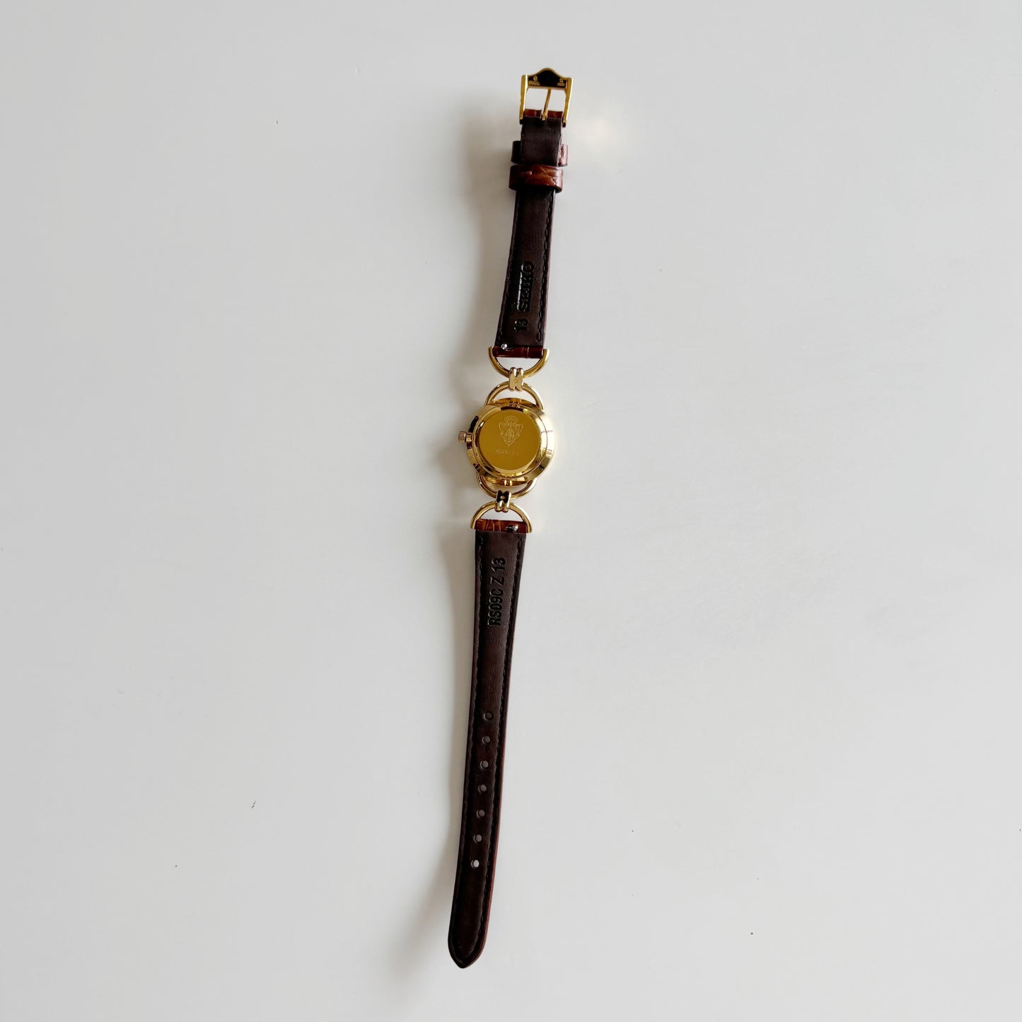 Gucci 1990s Round Dial Gold Plated Watch