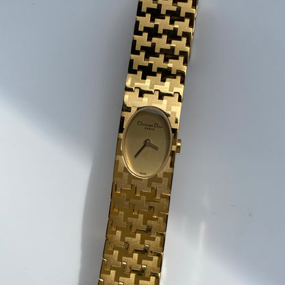 Dior Early 2000s Miss Dior Gold Plated Watch