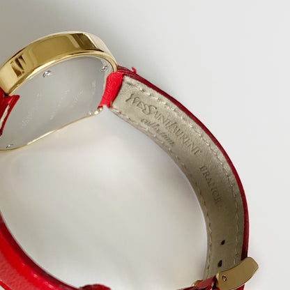 Yves Saint Laurent 1990s Heart shaped Dial Gold Plated Watch
