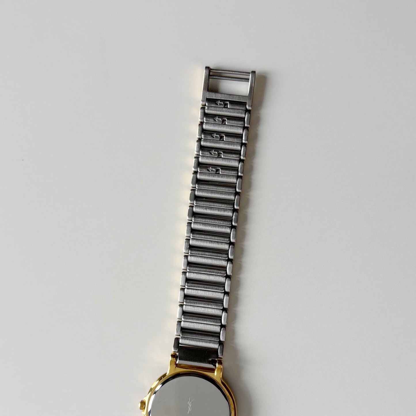 Yves Saint Laurent 1990s Round Dial Two Tone Watch