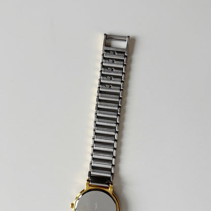 Yves Saint Laurent 1990s Round Dial Two Tone Watch