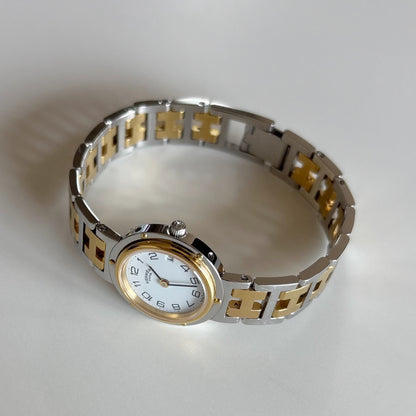 Hermes 1990s Clipper Two Tone Watch