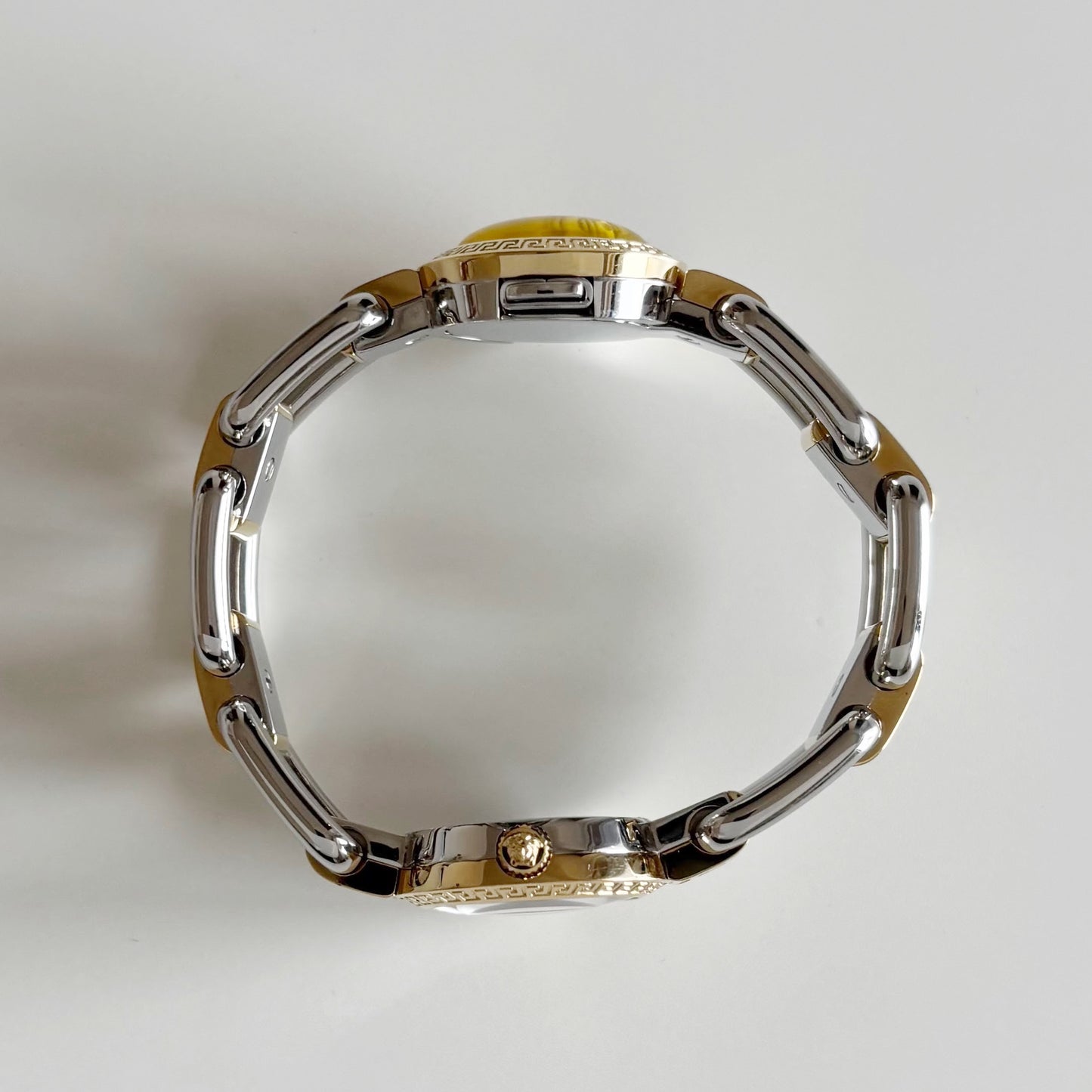 Versace Early 2000s Seashell Dial Two Tone Watch