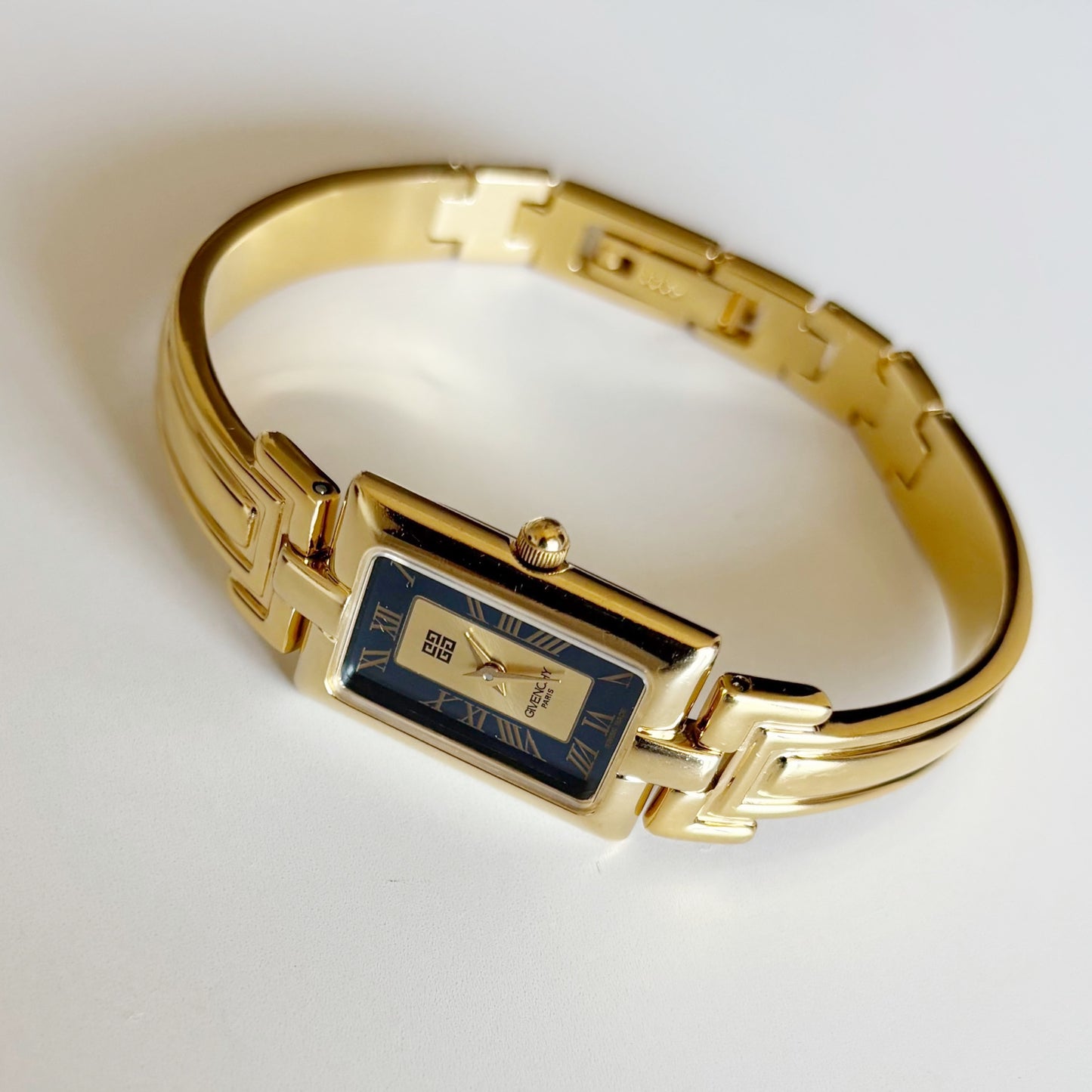 Givenchy 1990s Gold Plated Bangle Watch