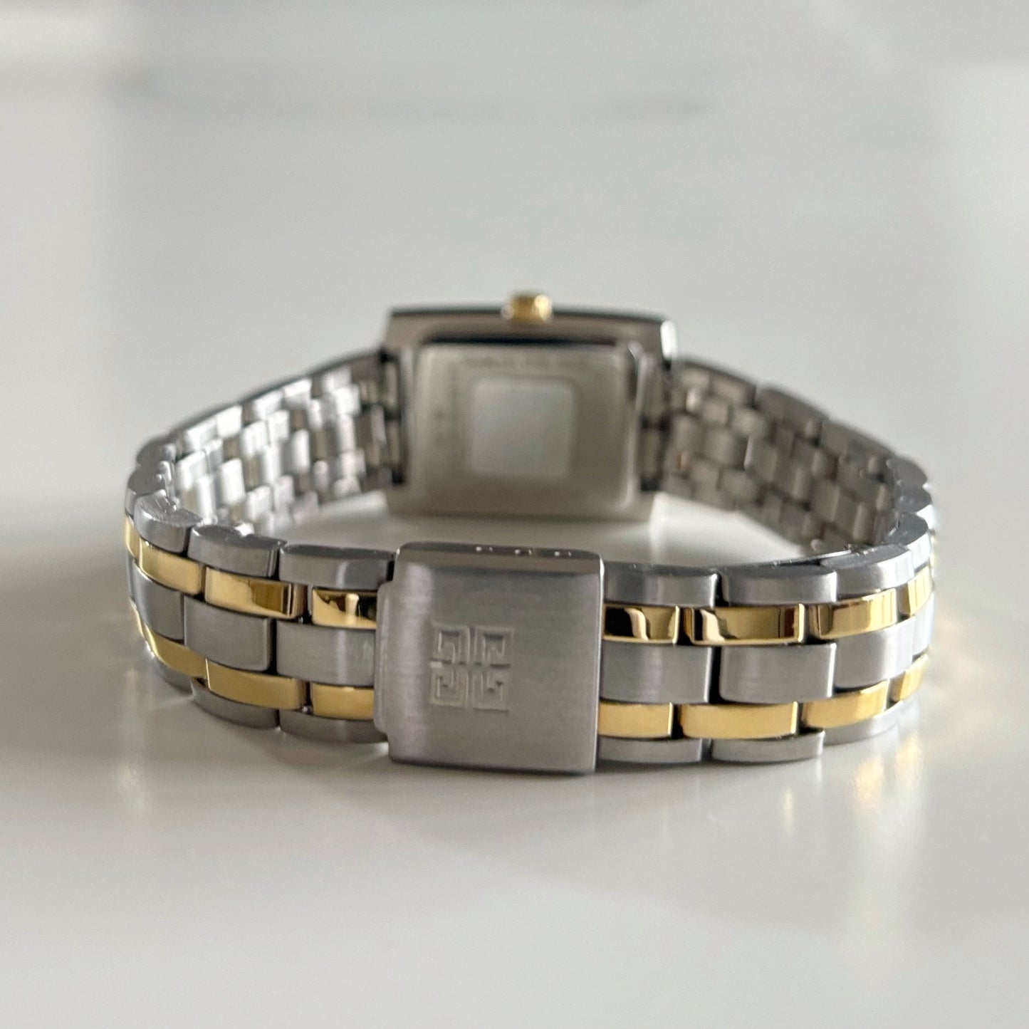 Givenchy 1990s Tank Two Tone Watch