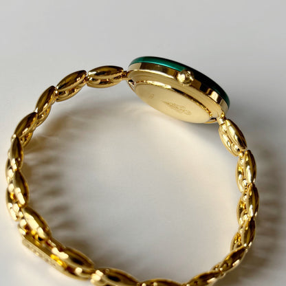 Gucci 1990s Interchangeable Bezel Gold Plated Rice Chain Watch with case, 6 bezels (160mm)