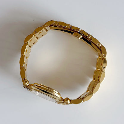 Fendi 1990s Seashell Round Dial Gold Plated Watch