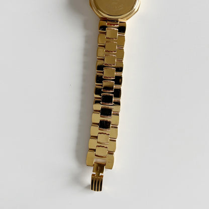 Dior 1990s Octagon Gold Plated Watch