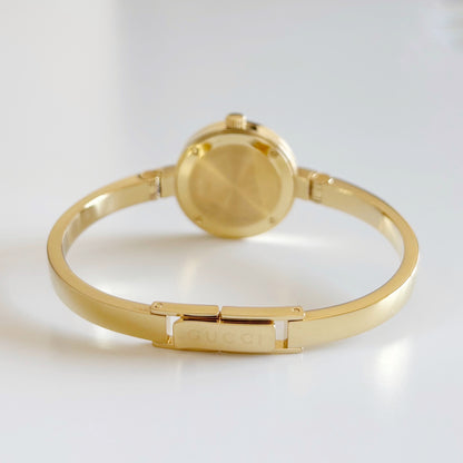 Gucci Early 2000s Gold Plated Bangle Watch