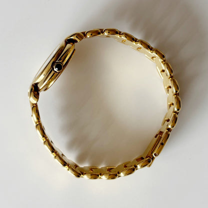 Fendi 1990s Round Dial Gold Plated Watch