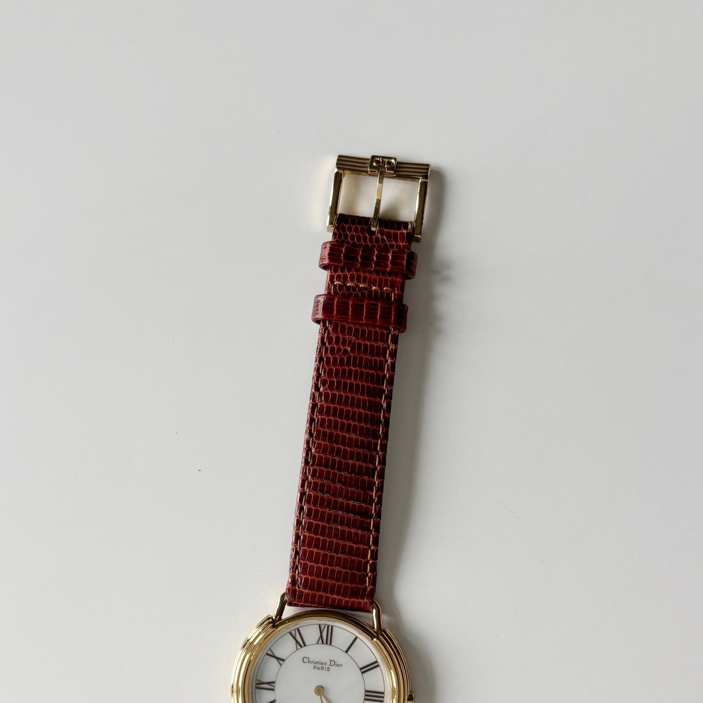 Dior 1990s Seashell Round Dial Gold Plated Watch (Large) (5/31)