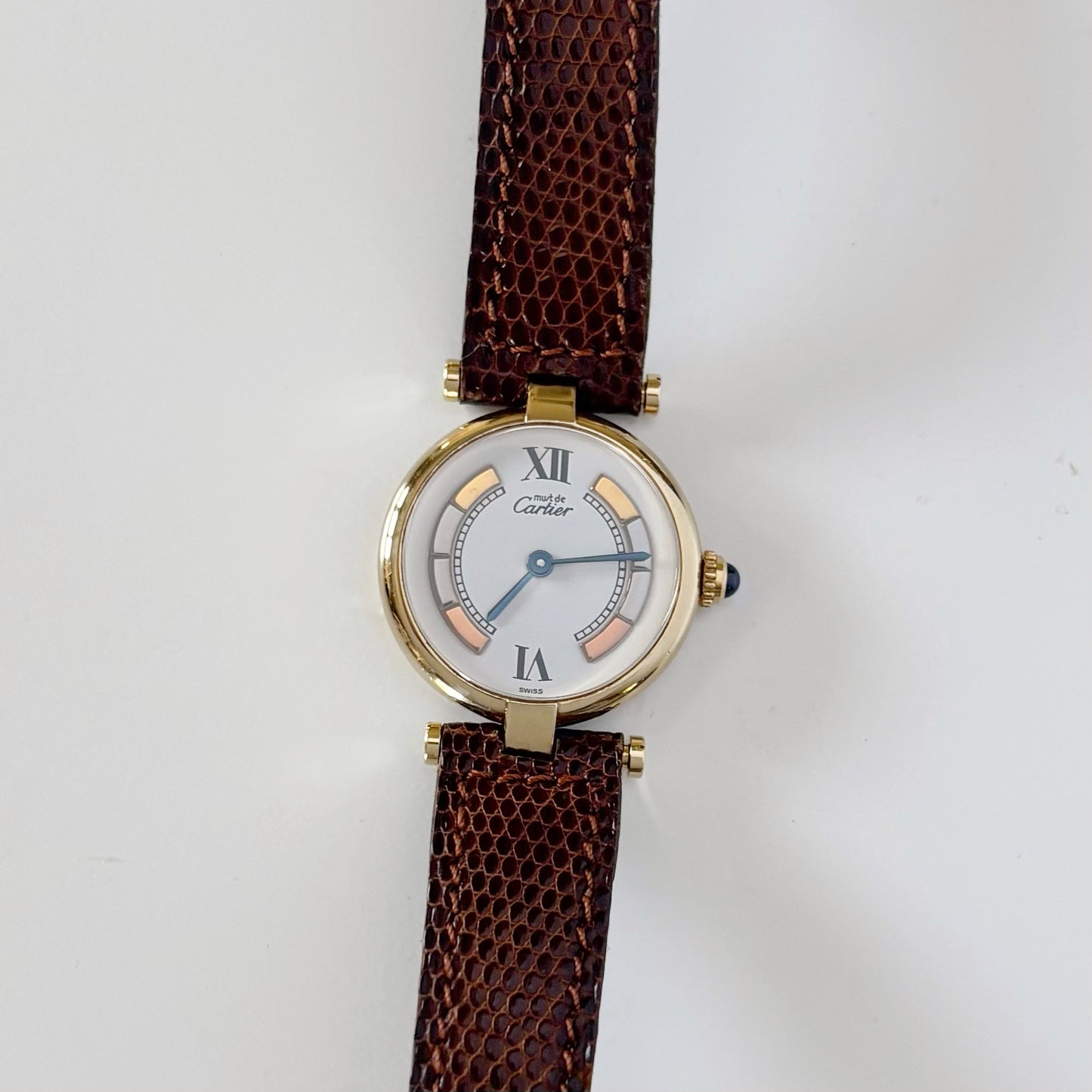 Cartier 1990s Must de Vendome three Gold Watch SM