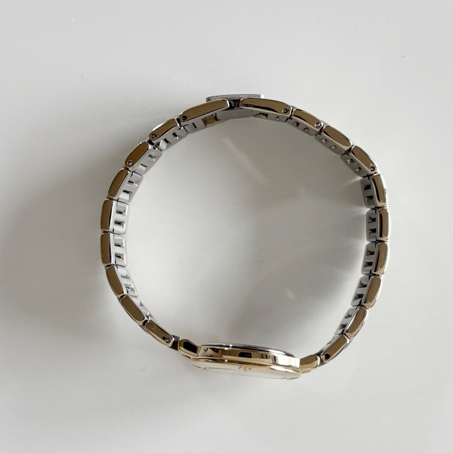 Yves Saint Laurent 1990s Black Dial Gold Plated Two Tone Watch