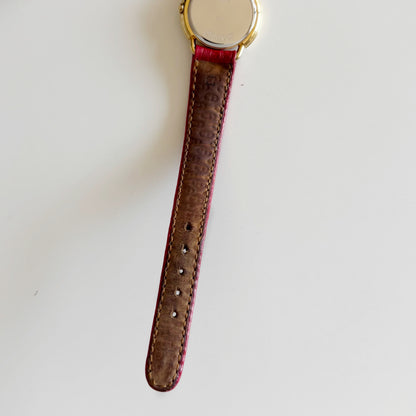 Dior 1990s CD Logo Round Dial Gold Plated Watch
