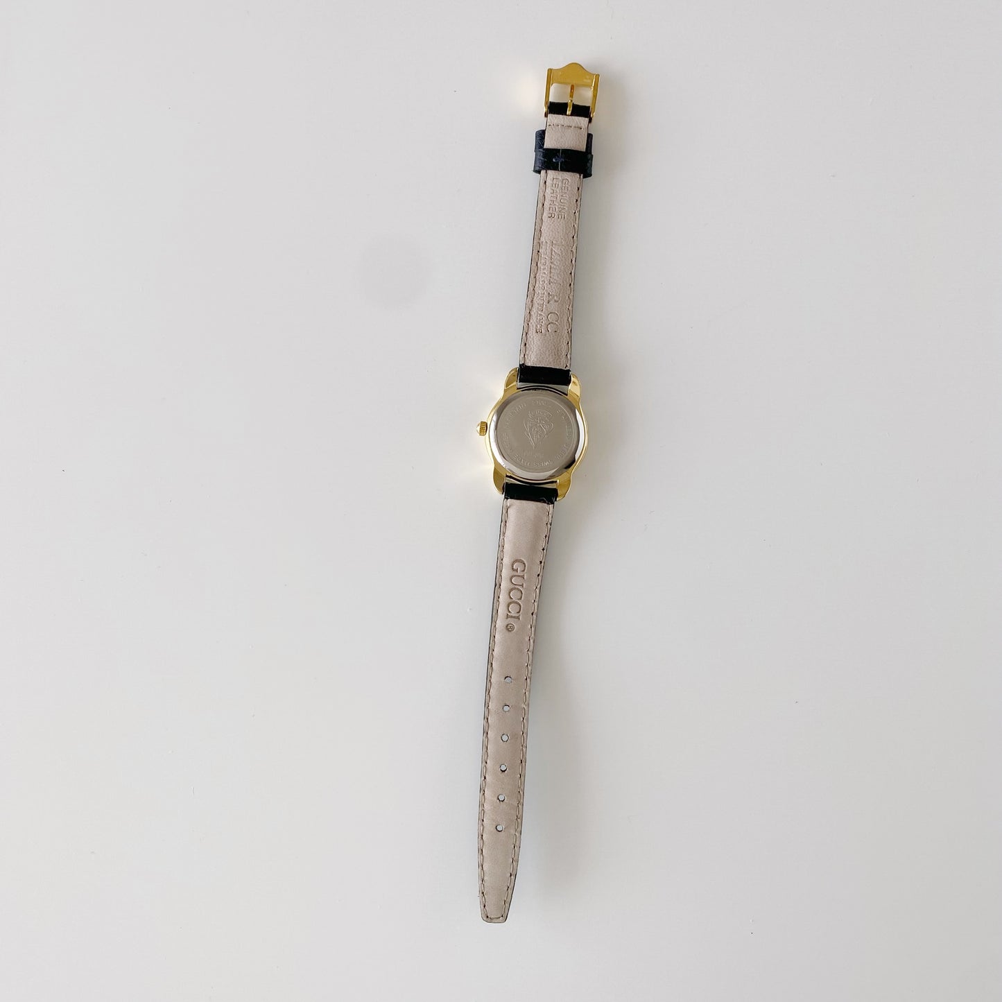 Gucci 1990s Black Dial Round Watch