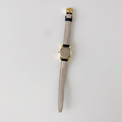 Gucci 1990s Black Dial Round Watch
