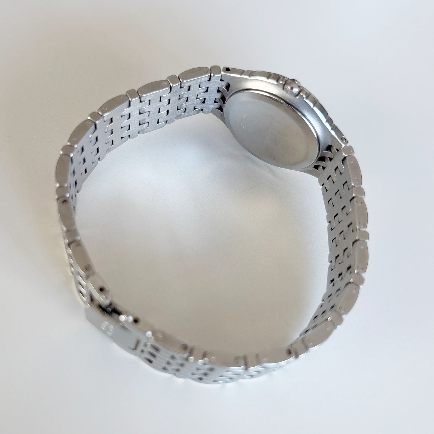 Dior 1990s Date Round Dial Silver Watch