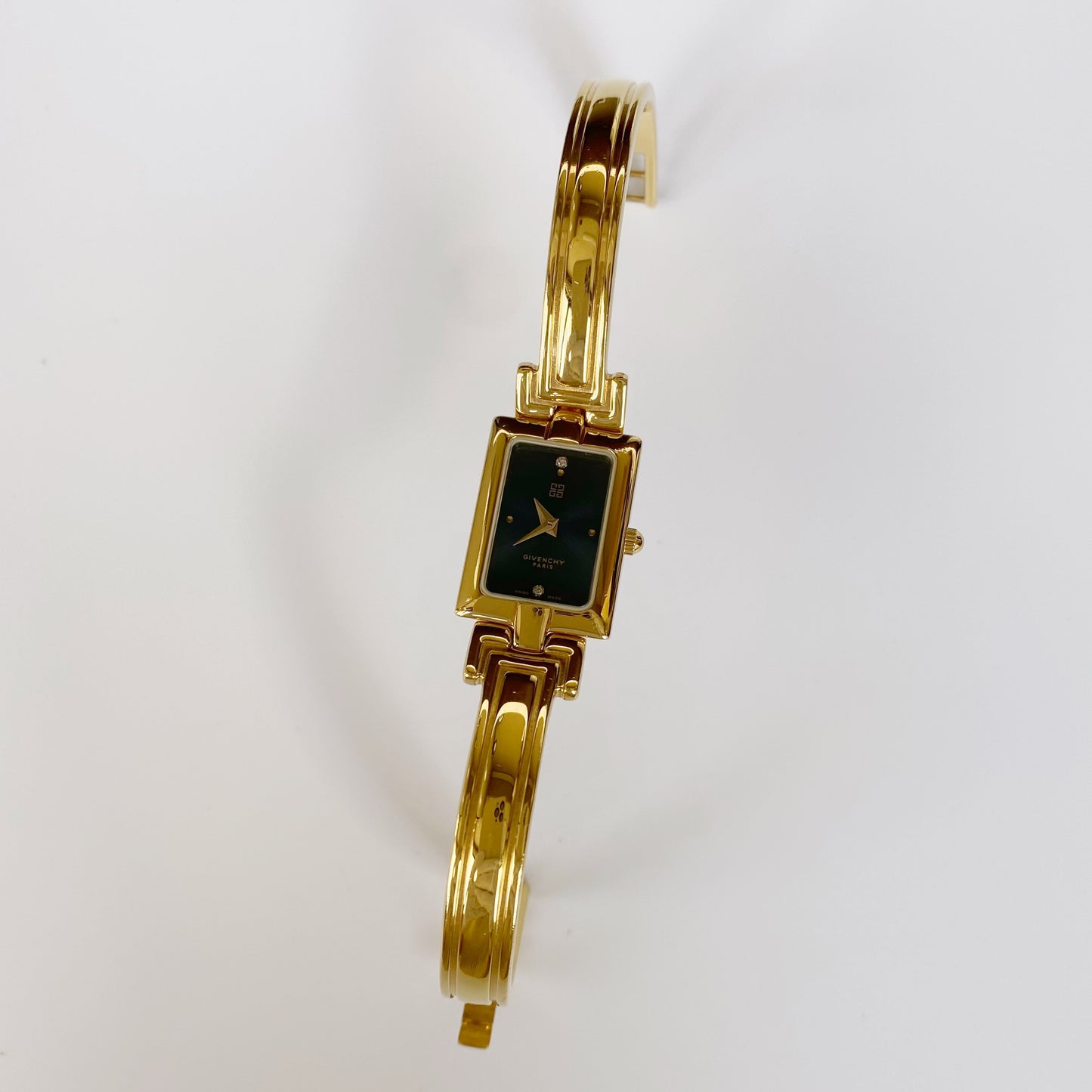 Givenchy 1990s Gold Plated Bangle Watch